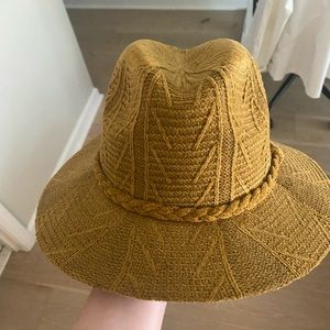 Mustard yellow felt hat